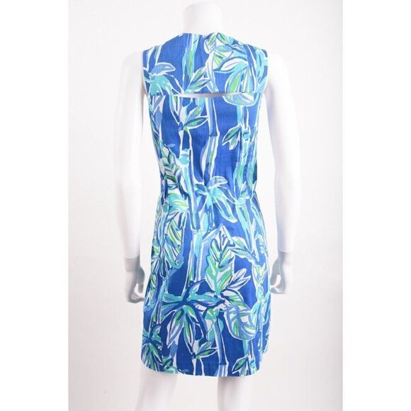 Lilly Pulitzer Womens Zip Cut out Shift Dress 10 Penelope Blue Crush Bamboom NWT - Picture 5 of 6